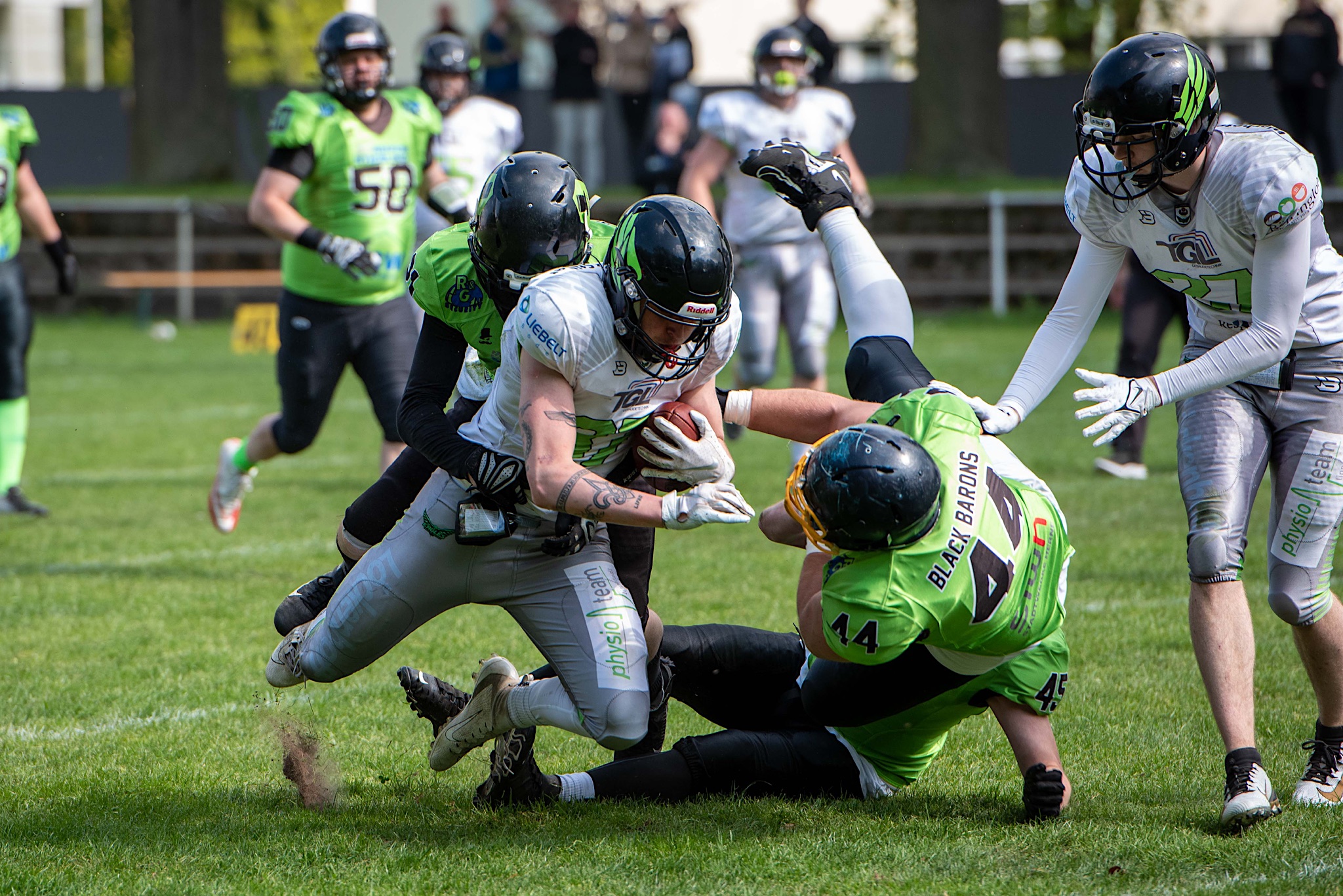 Lippstadt Eagles gewannen mit 21:0 gegen die Herne Black Barons (Foto: Oliver Jungnitsch)